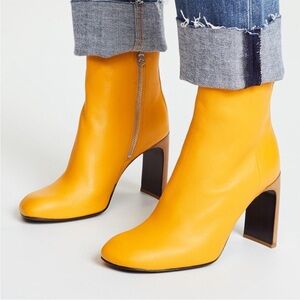 Rag & Bone Ellis Yellow Leather Boots 38 8
